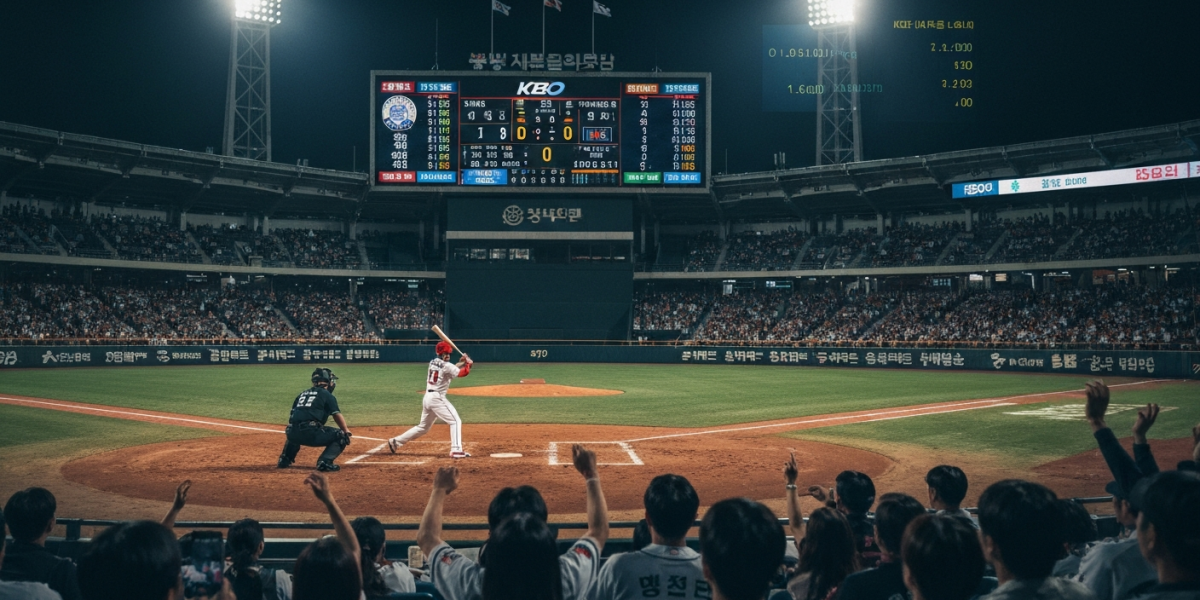 Korean baseball KBO stadium betting concept