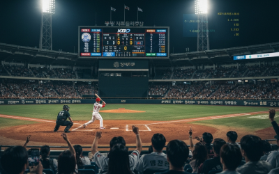 Korean baseball KBO stadium betting concept